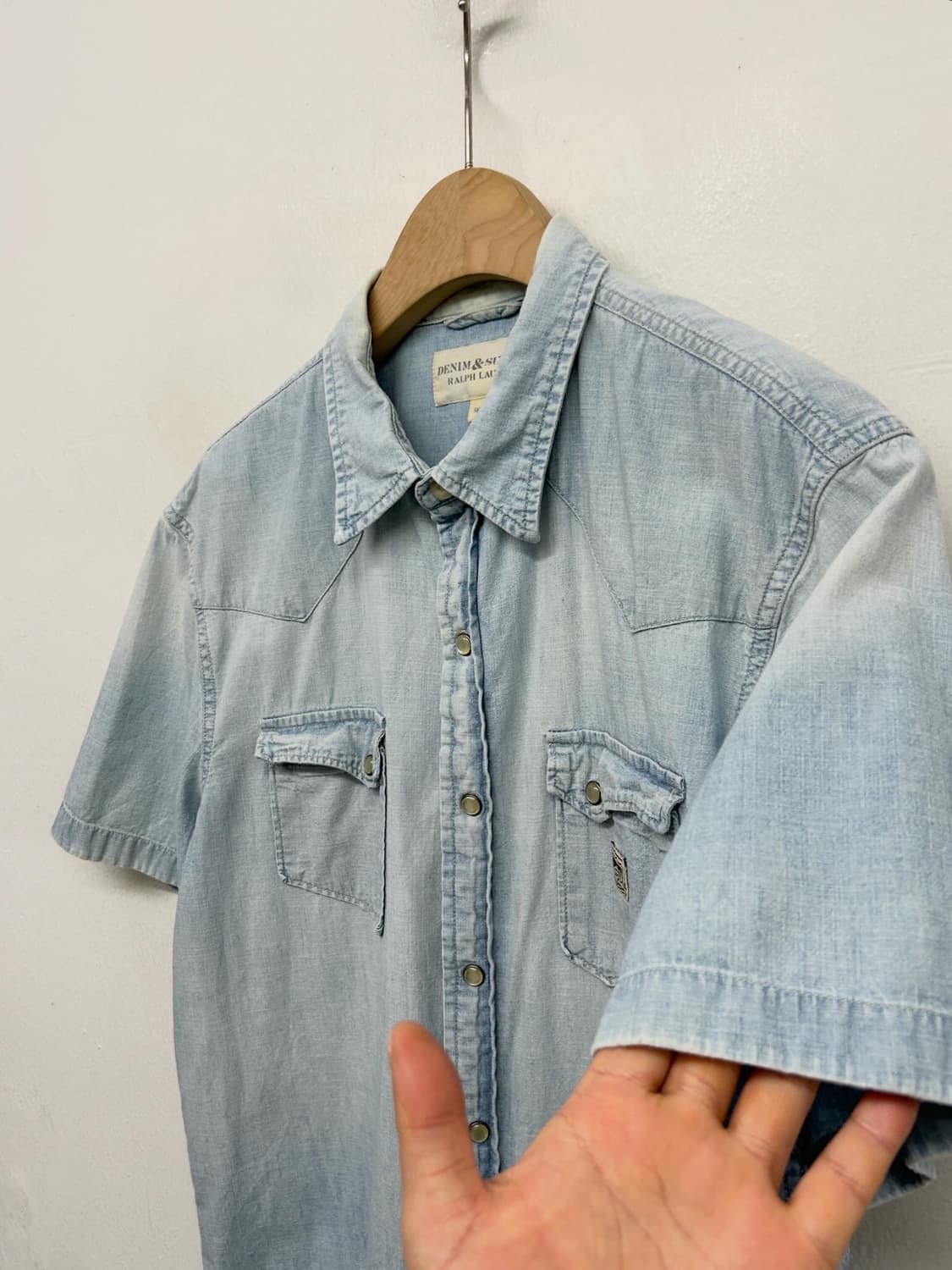 데님앤서플라이 연청 데님 셔츠 상품이미지3