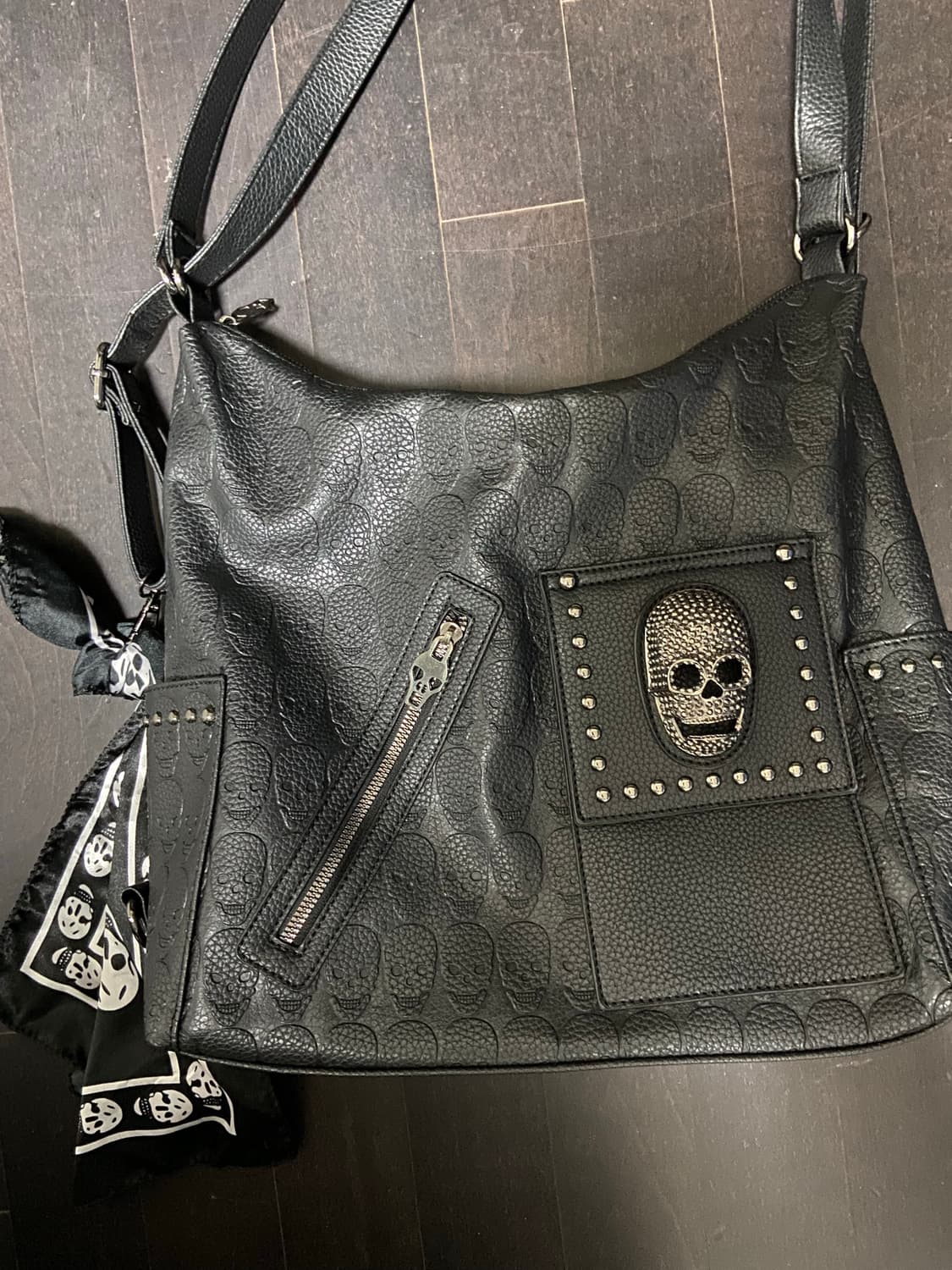 해골 펑크 가방 상품이미지1