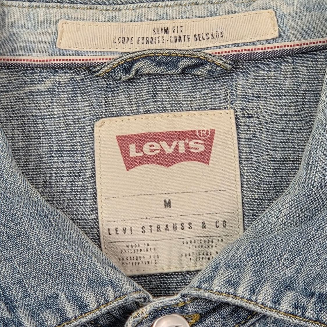 리바이스 웨스턴 데님 셔츠 청남방 M 상품이미지8