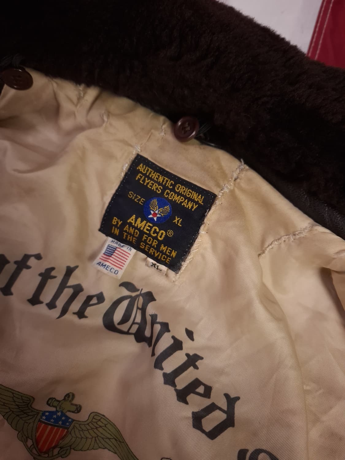 오리지날 아메코 미해군 G-1 리얼레더 항공점퍼 상품이미지3