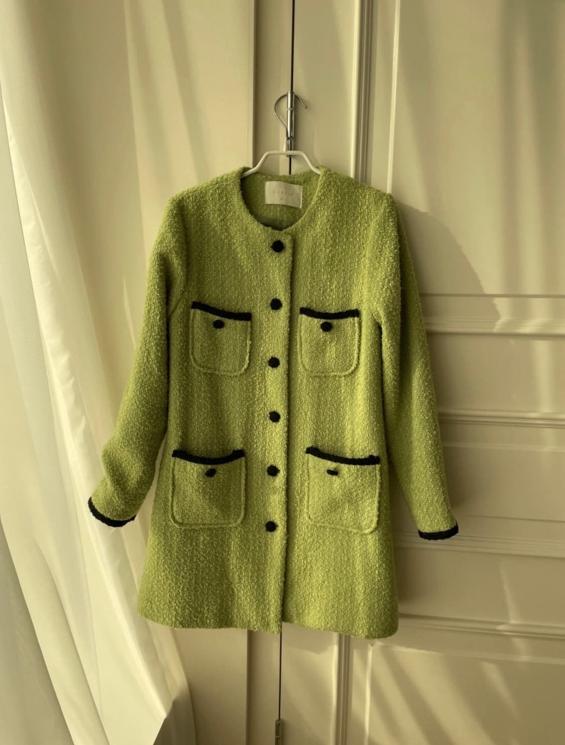 새상품) 트위드 원피스 그린,아이보리 free 상품이미지1