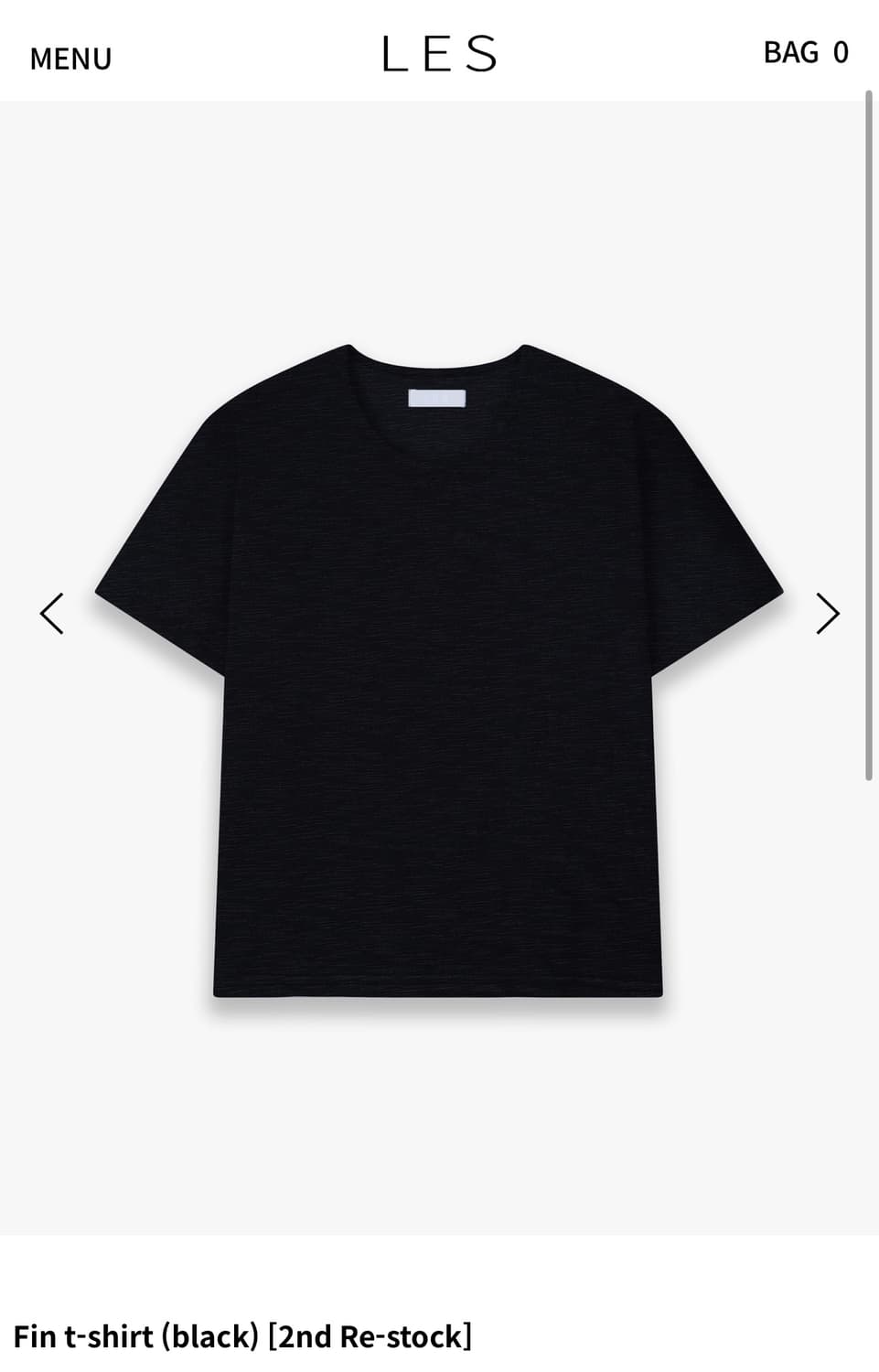 Les fin t-shirt 블랙 2 상품이미지1