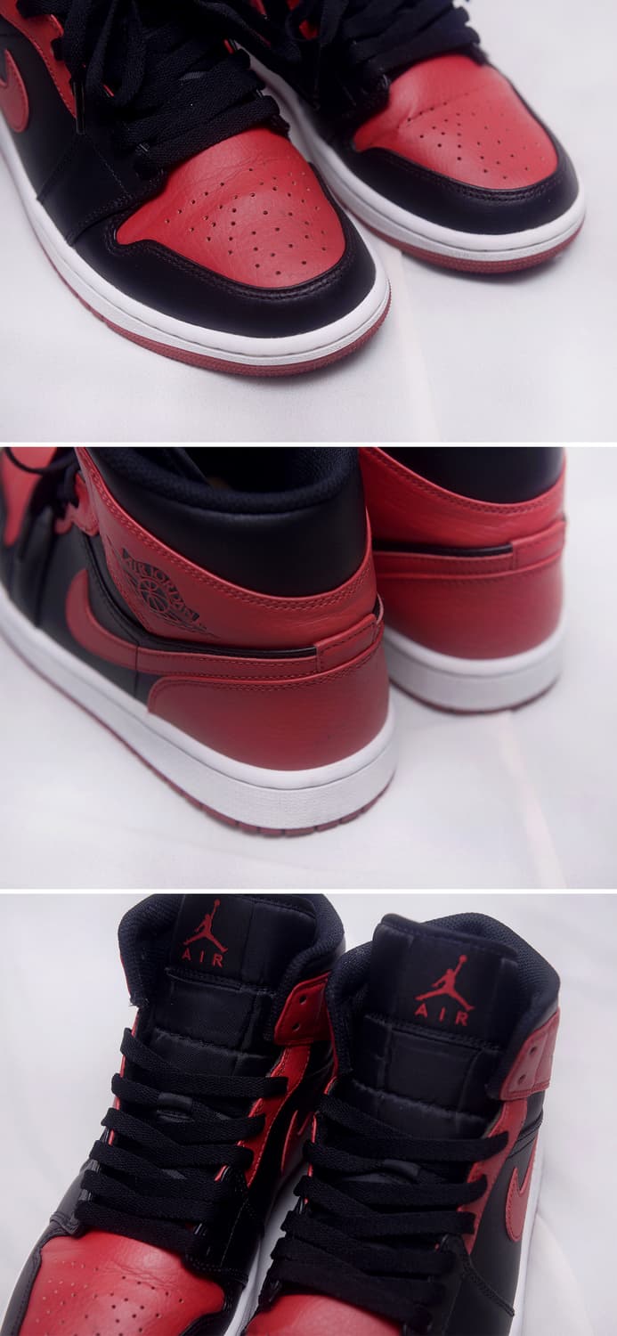 신품급) 나이키 에어 조던1 미드 브레드밴드 (US8 / 255-260) 상품이미지5