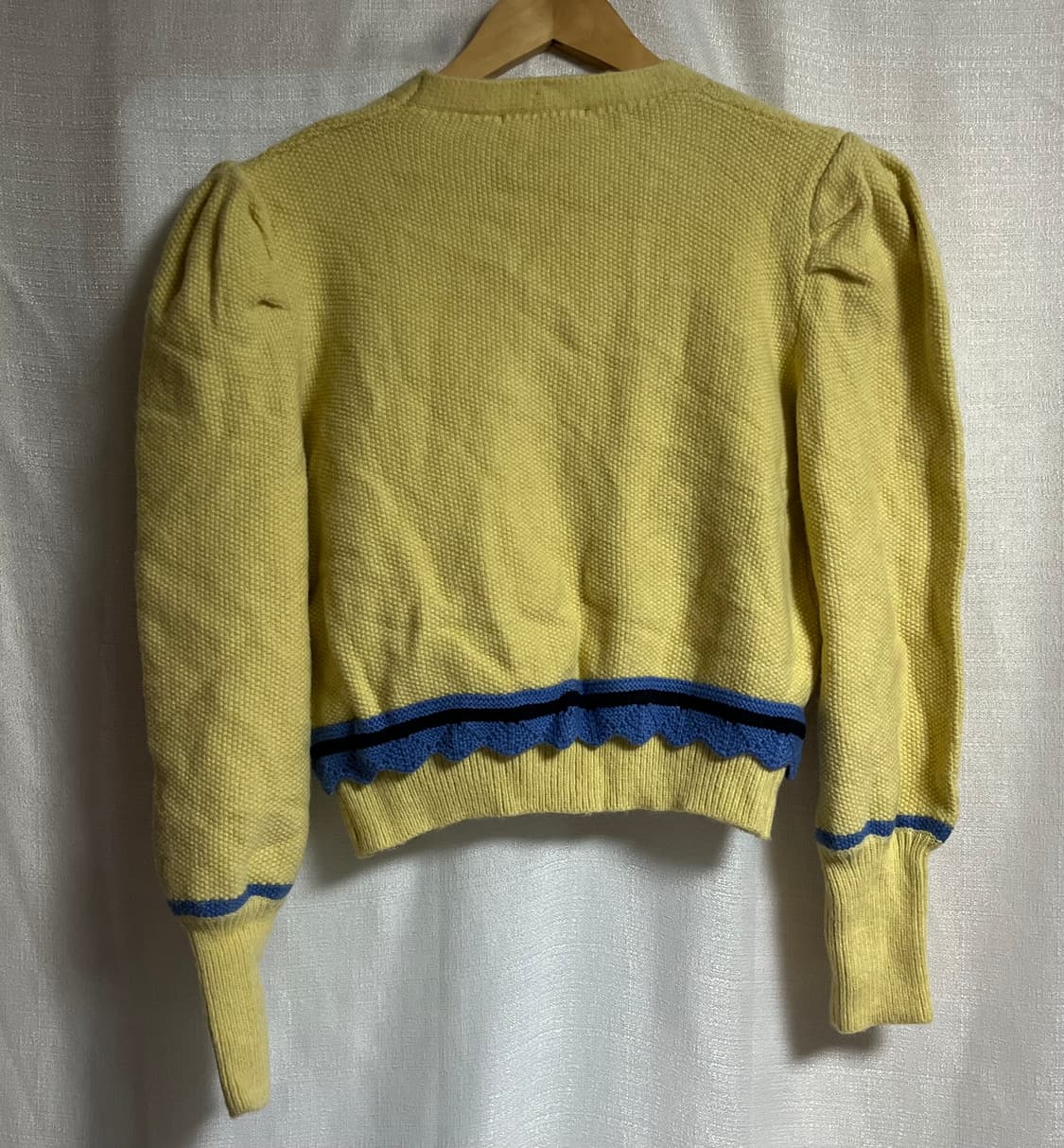 새상품 멜로디가든 공주핏 크롭 니트 가디건 90 상품이미지5