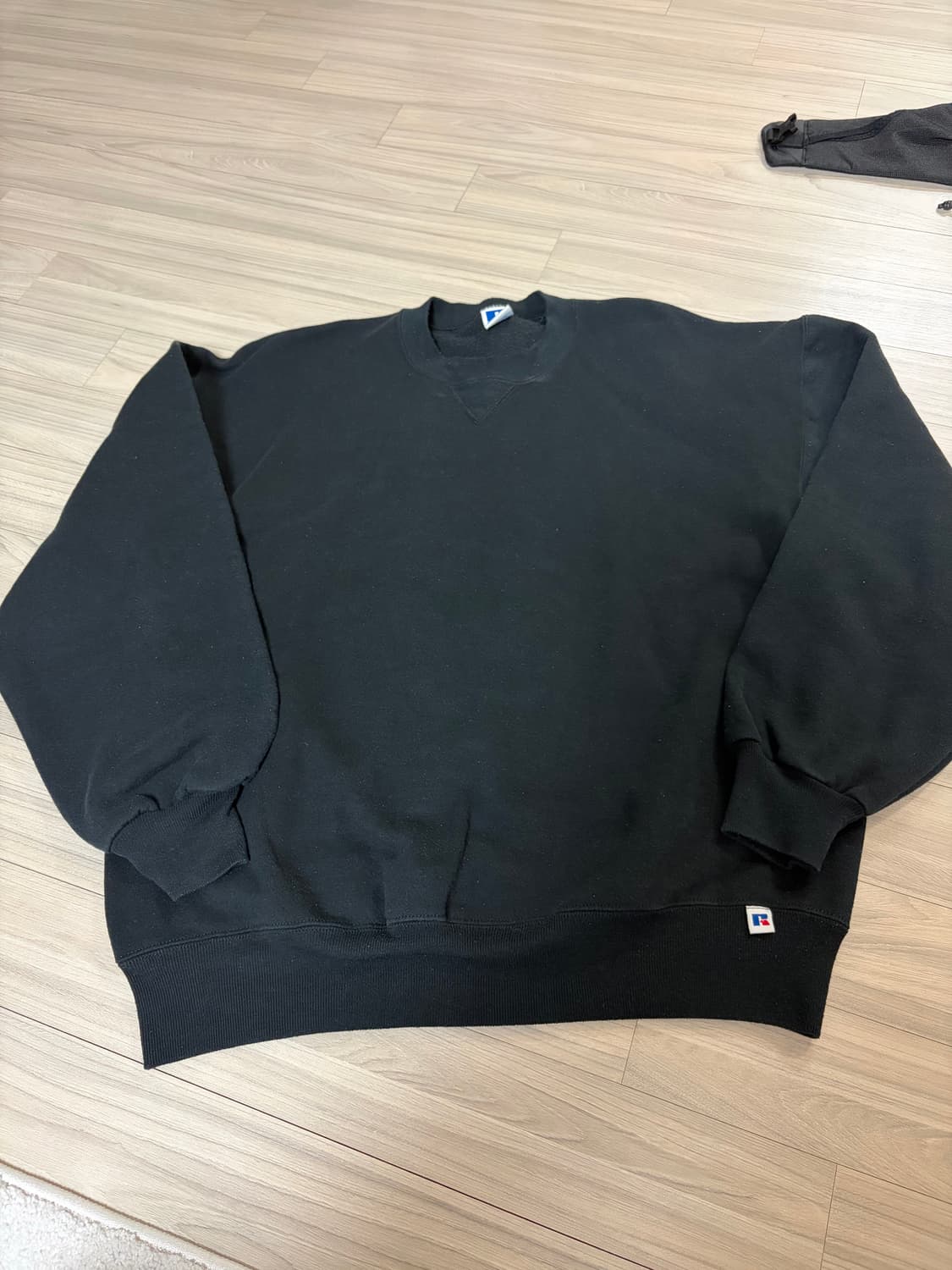 [XL] 90s 빈티지 러셀 스웻셔츠 맨투맨 블랙 russell USA 상품이미지1