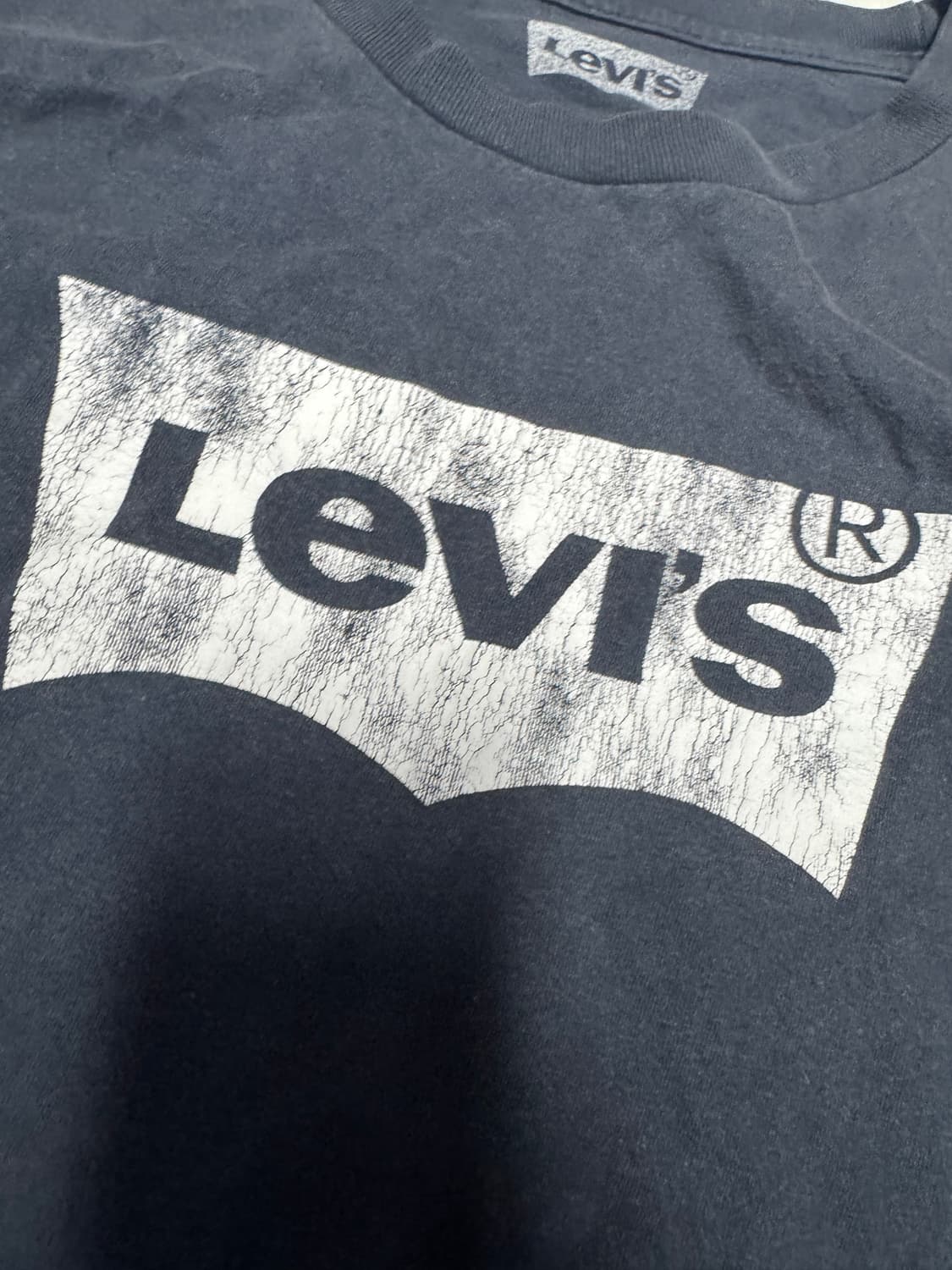 리바이스 빈티지 박스 로고 반팔 티셔츠 XL 네이비 상품이미지2