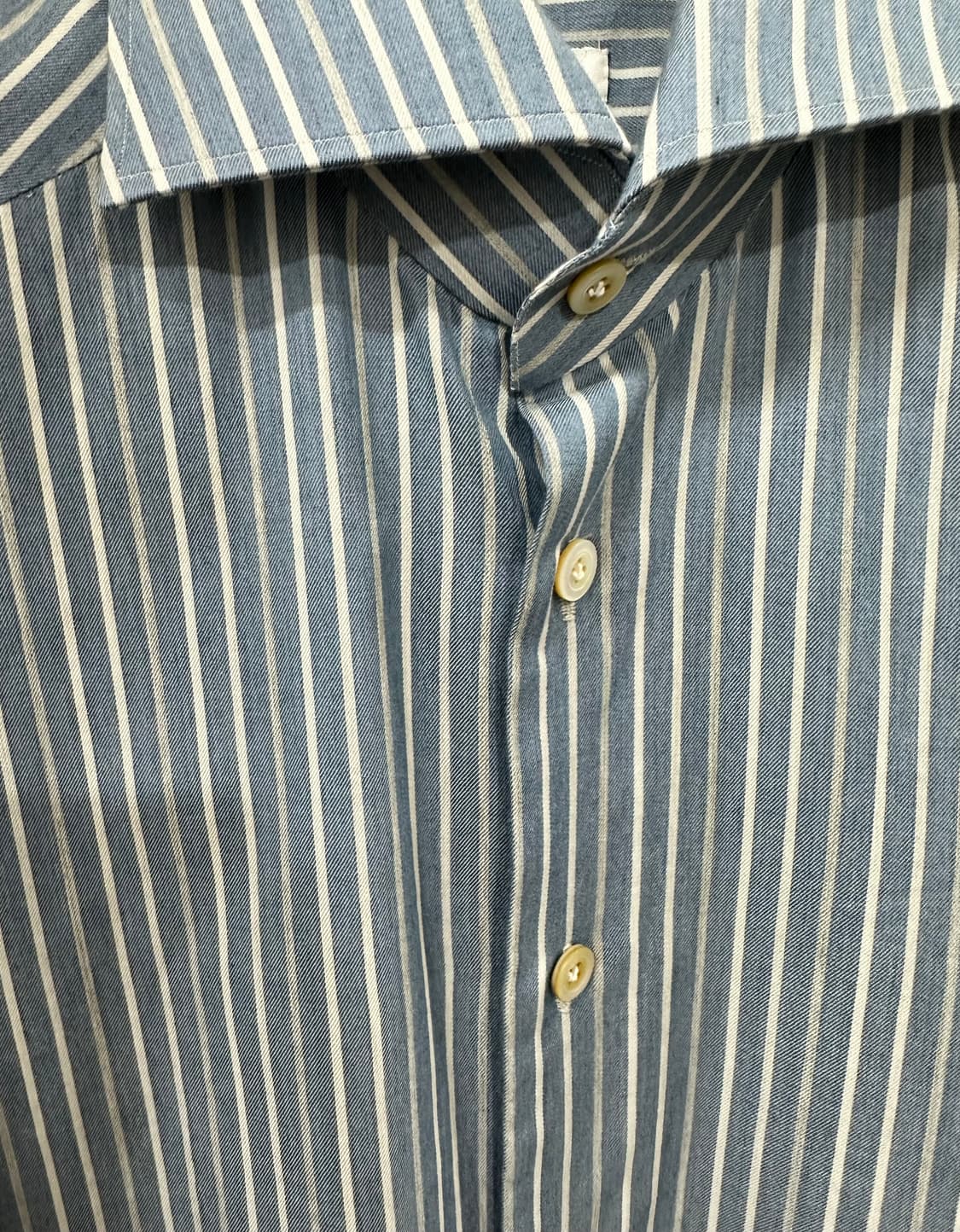 키톤 나폴리 그레이 화이트 스트라이프 셔츠 상품이미지9