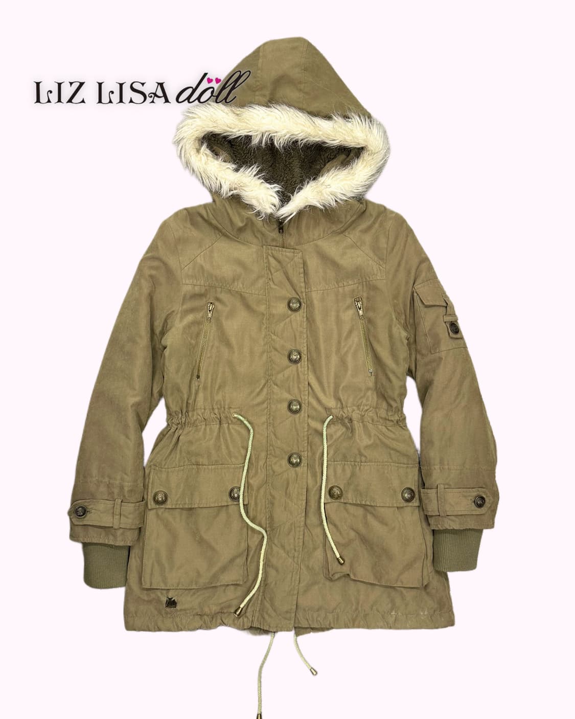 LIZ LISA DOLL khaki fur hood parka 상품이미지1