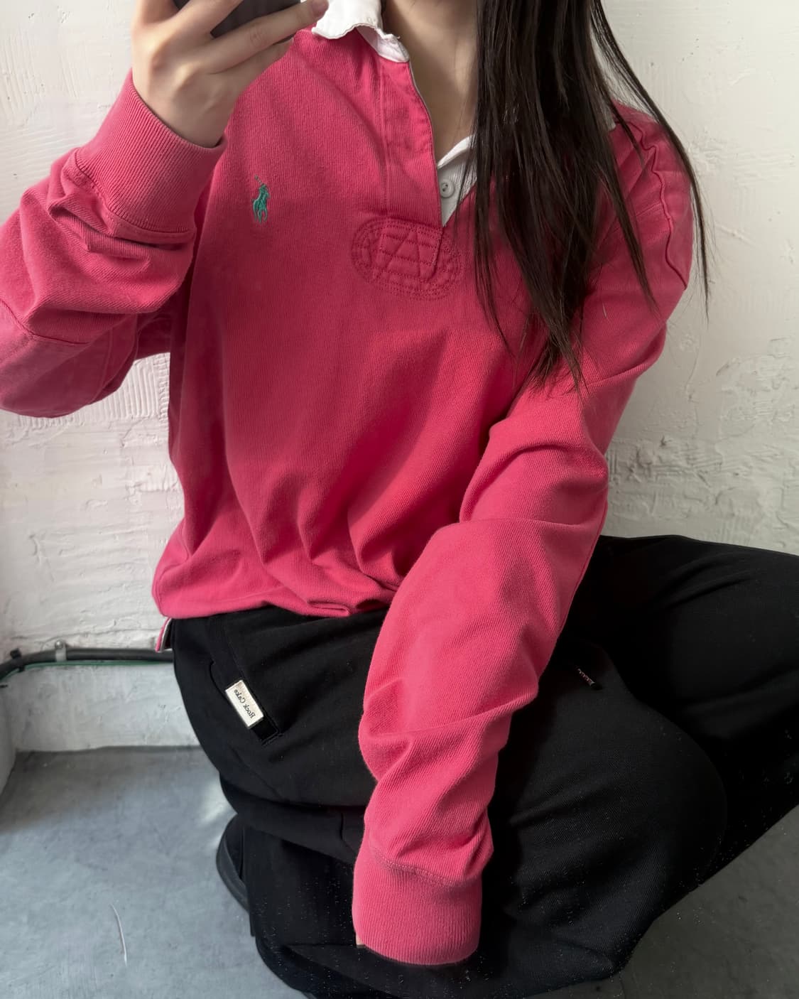 Polo 폴로 랄프로렌 플럼핑크 럭비 스웻셔츠 상품이미지1
