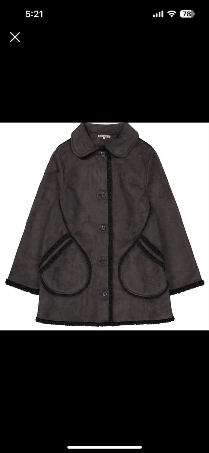 (구해요) 코이세이오 무스탕 차콜 1사이즈 상품이미지1