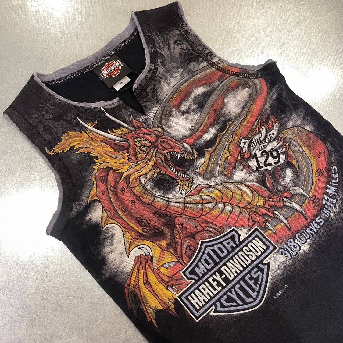 (M) Harley Davidson 할리 슬리브리스 made in USA 상품이미지6