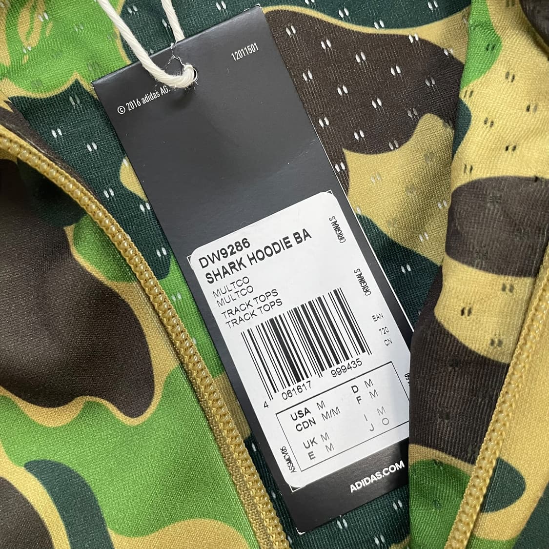 베이프 Bape x 아디다스 abc카모 샤크 져지 후드 집업 상품이미지6
