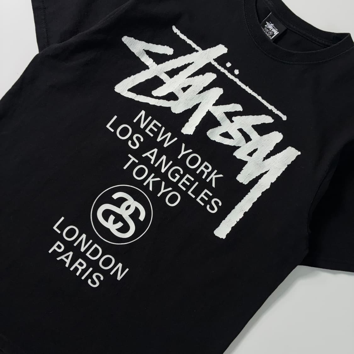 Stussy  스투시 월드투어 블랙 반팔티셔츠  상품이미지4