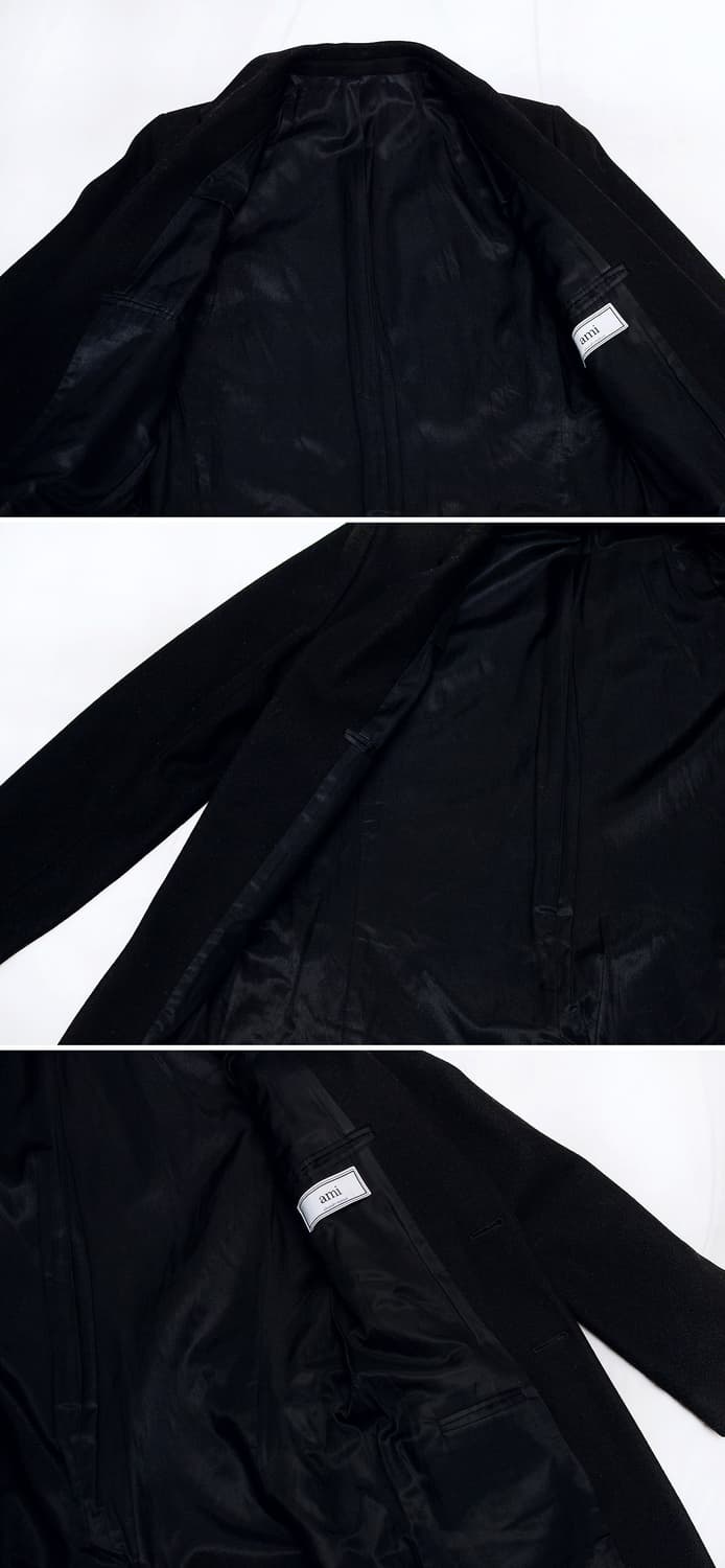 아미 (ami) 블랙 퓨어울 클래식 싱글 코트 (48 / 95-100) 상품이미지7