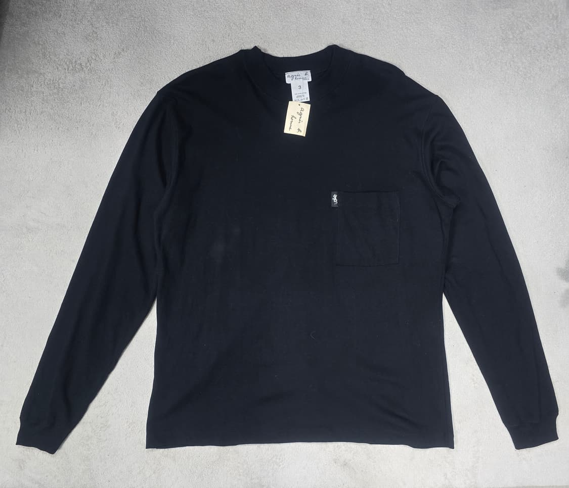 아네스베 옴므 블랙 코튼 롱 슬리브 3  상품이미지1