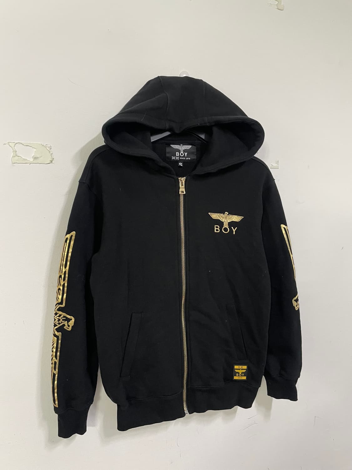 보이런던 블랙 후드집업 상품이미지1