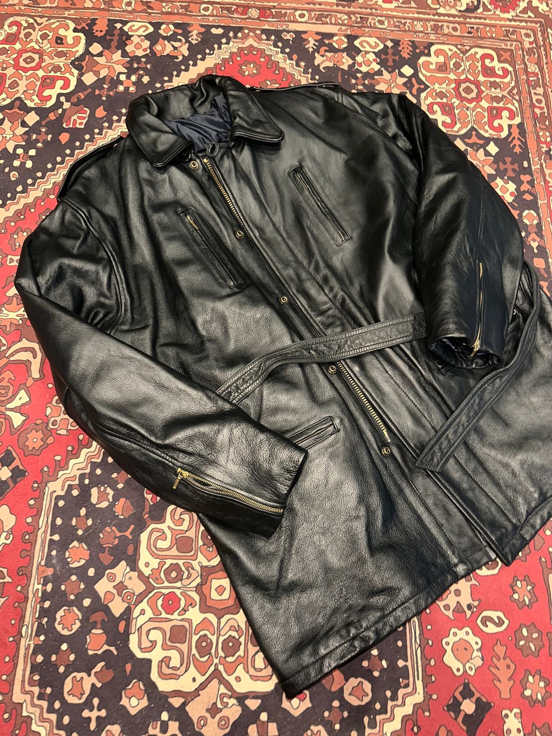 ( XL-2XL ) 가죽자켓 가죽코트 바이커자켓 레더자켓 소가죽자켓 상품이미지8