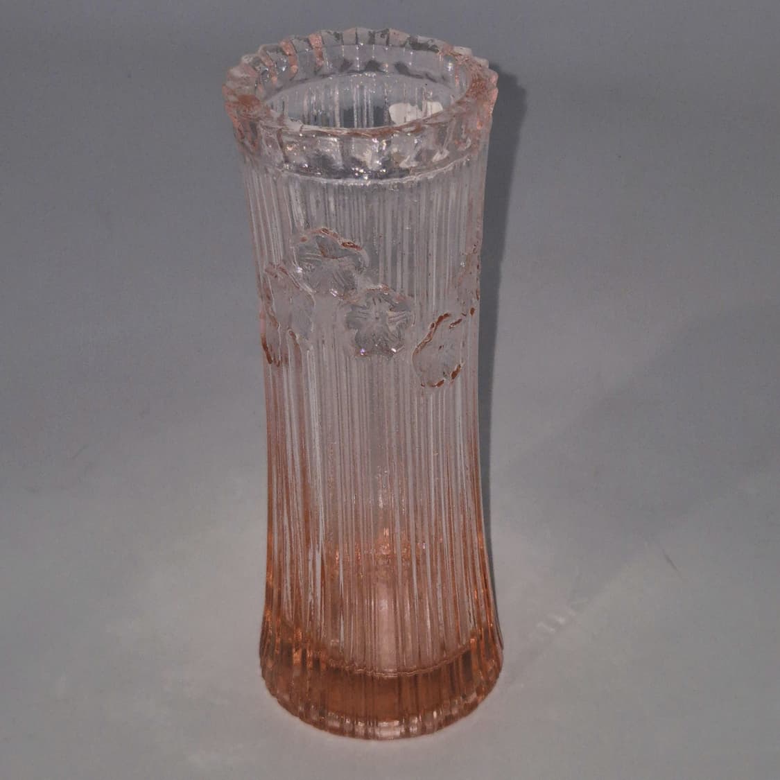 80s 이와사와 플리츠 꽃잎 핑크 기둥 꽃병 상품이미지10