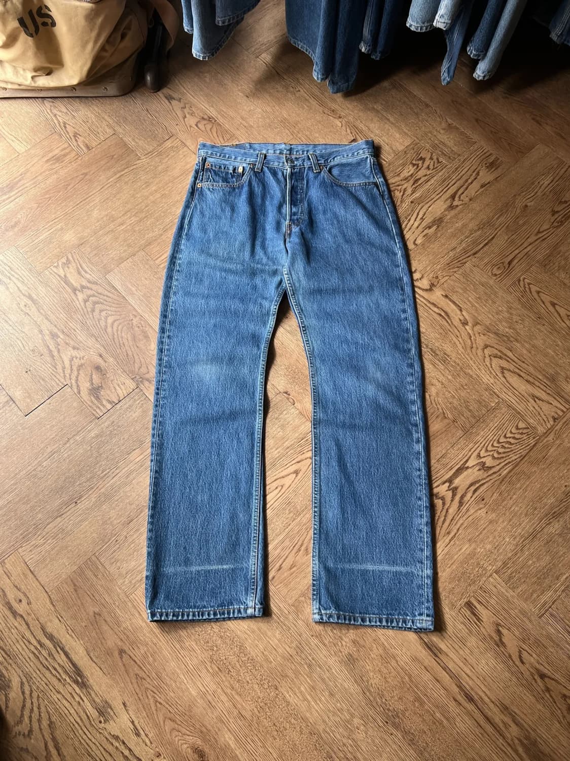 [32]리바이스 유럽 501 빈티지 워싱 스트레이트 데님 팬츠 상품이미지1