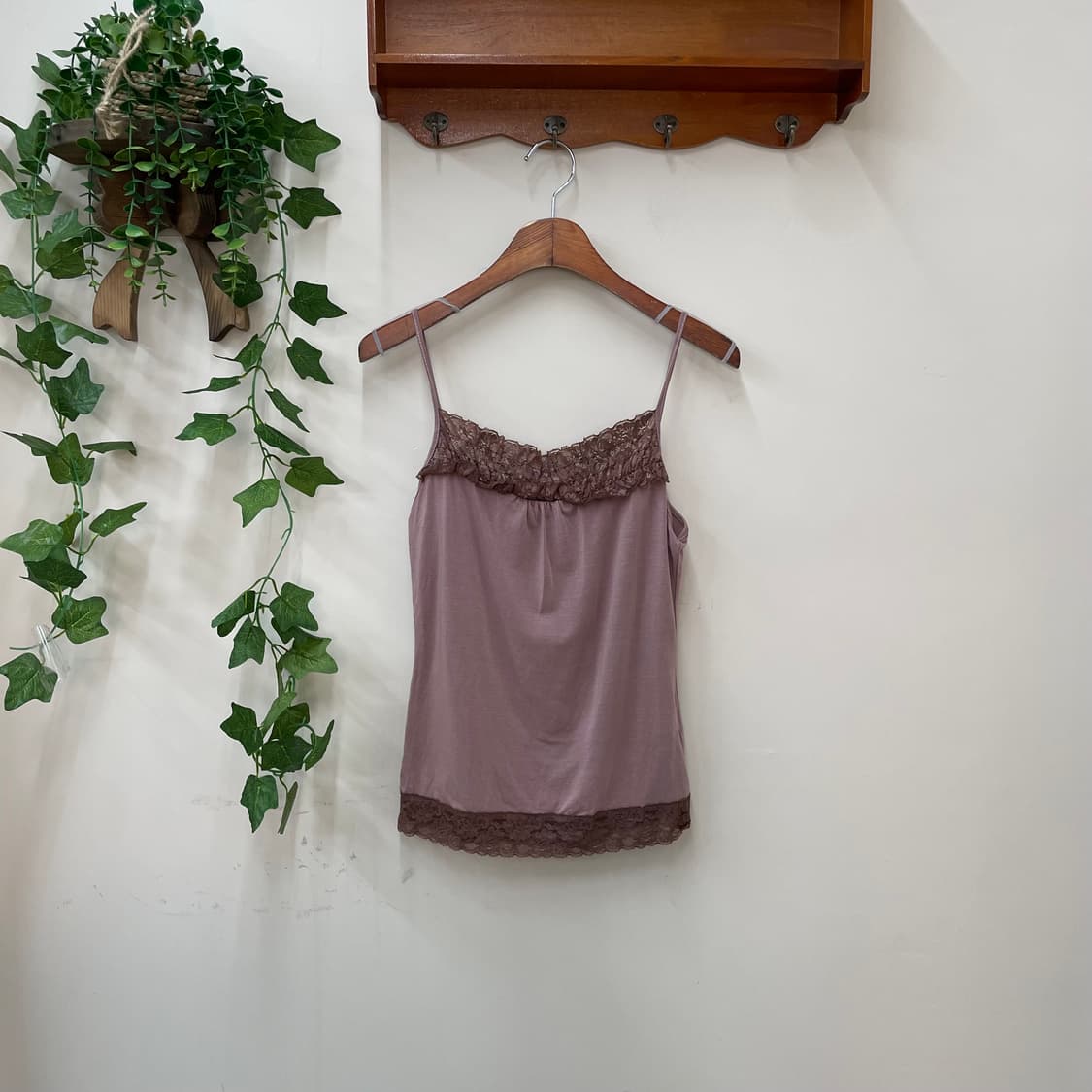 모브핑크 레이스 슬립 나시탑 여리 라떼갸루 페어리 상품이미지2