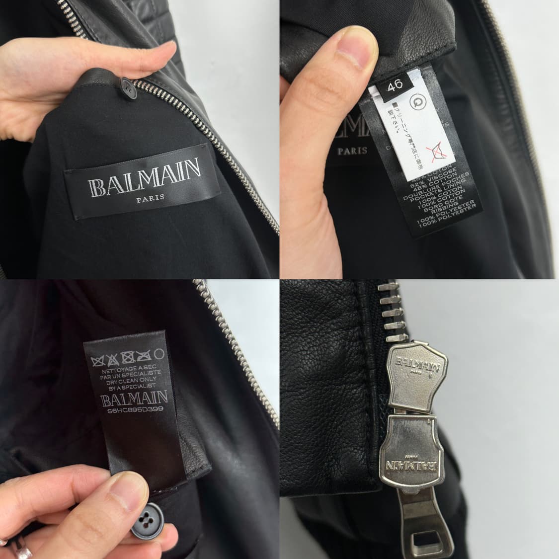 Balmain 16ss 3-zip leather biker jacket 상품이미지7