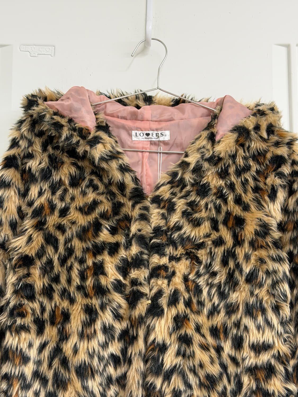 일본빈티지 레오파드 퍼 후드자켓 상품이미지6