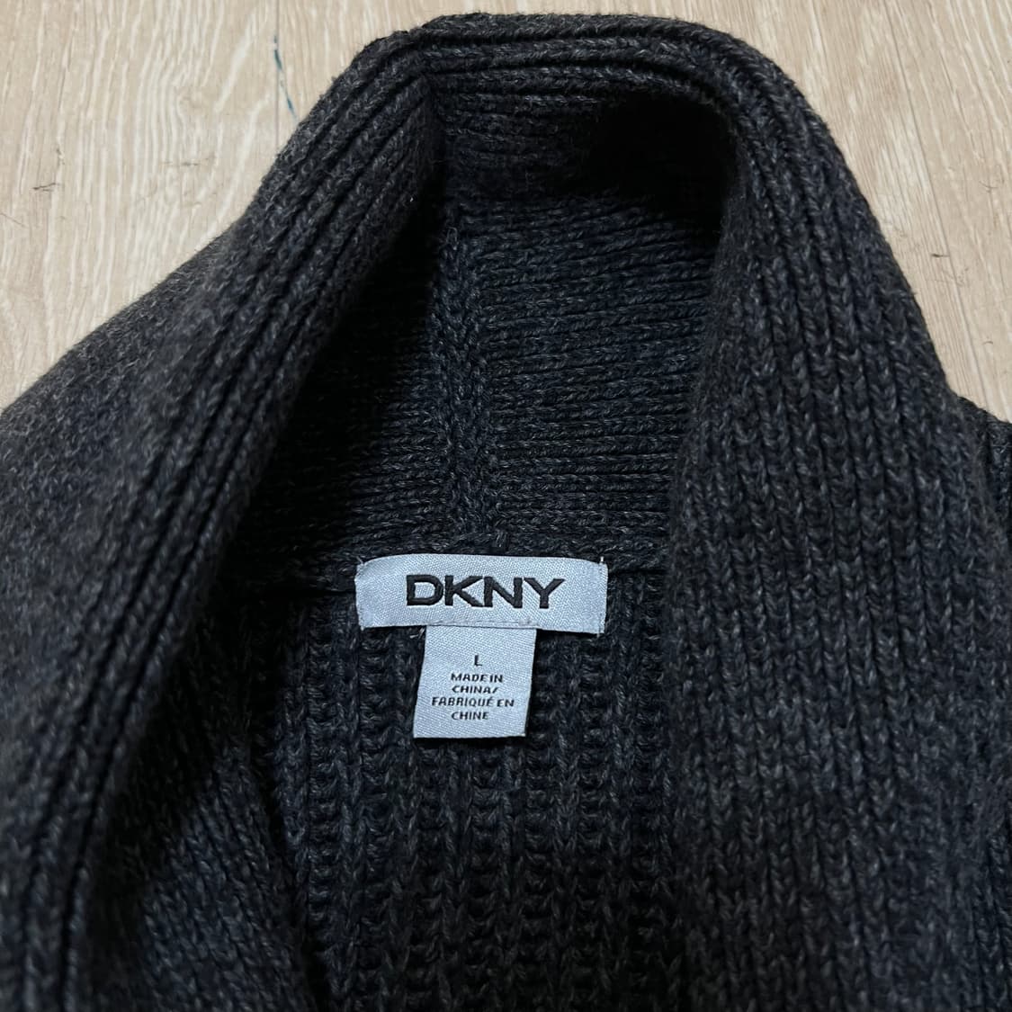 DKNY 뉴욕 남성 코튼 니트 숄카라 가디건 L/100  상품이미지4