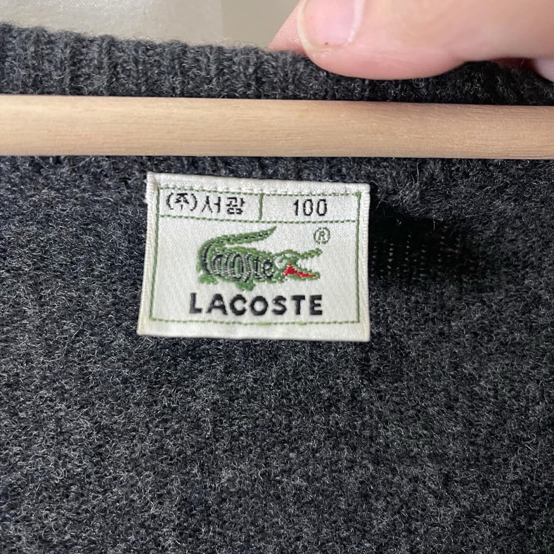 라코스테 챠콜 니트 가디건 상품이미지3