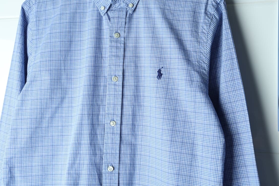 (L-XL) 폴로 랄프로렌 셔츠 남방 USA 잔체크 블루-H3H33993 상품이미지5