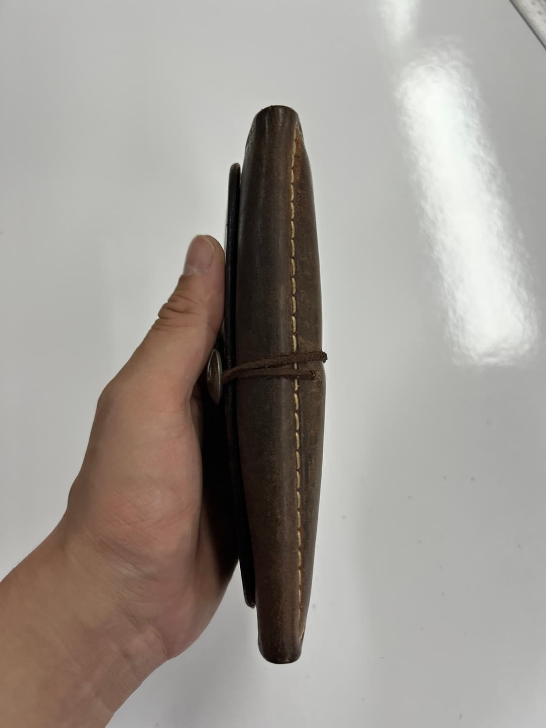 goros 고로스 새들레더 콘초 브라운 장지갑 상품이미지8