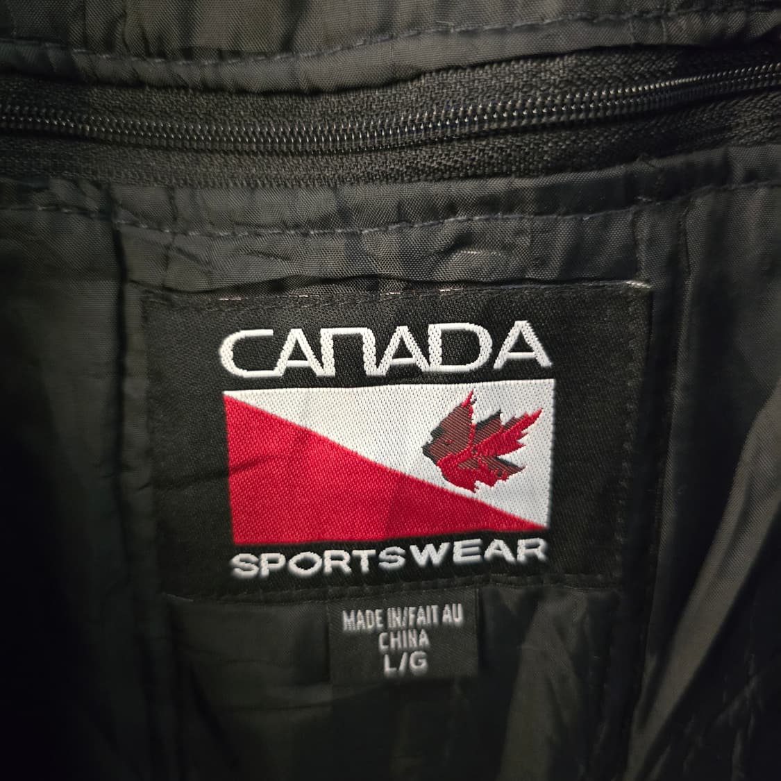 캐나다 스포츠웨어 레더 바시티 코트 블랙 00s 빈티지 상품이미지3