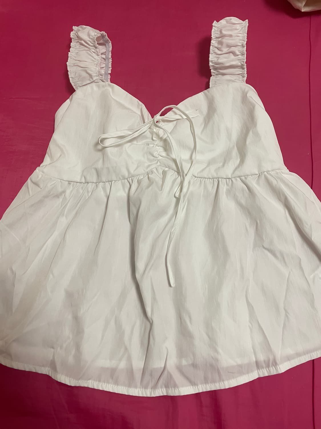 (새상품) 화이트 셔링 오프숄더 블라우스 FREE 상품이미지1