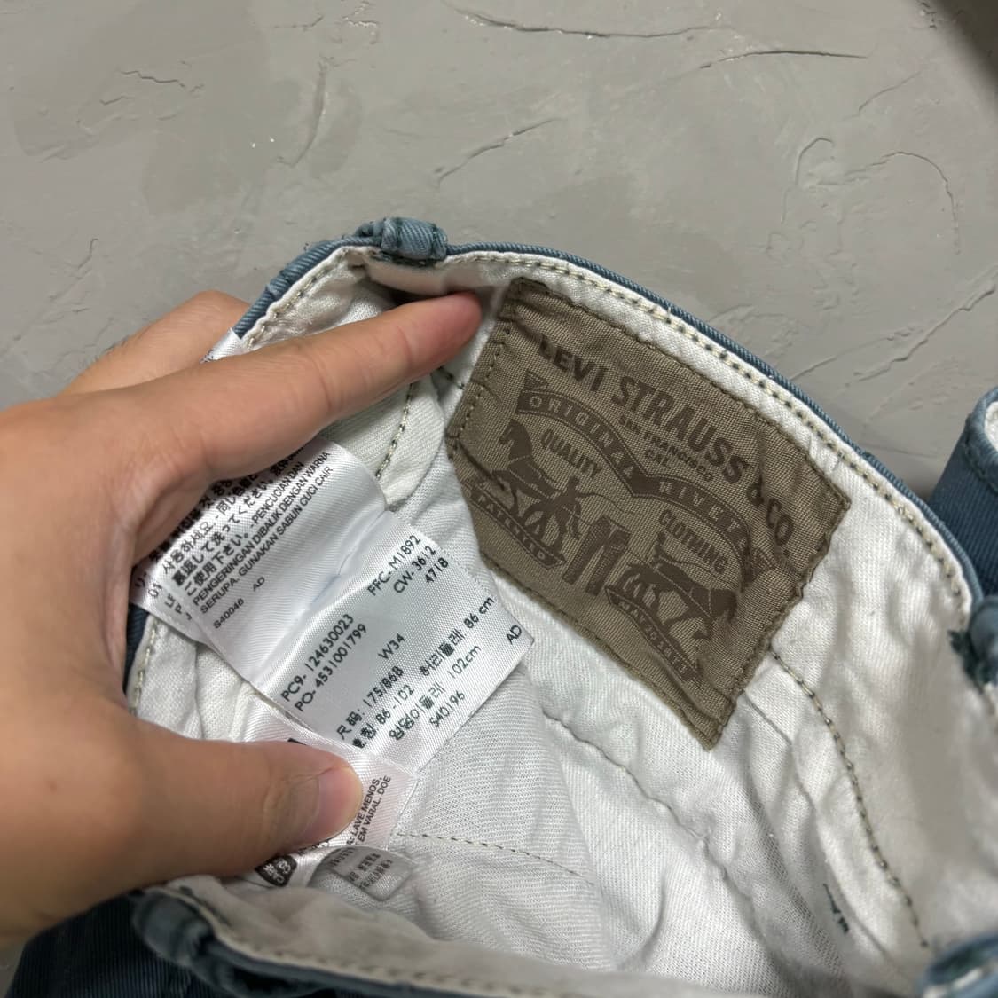 리바이스 카고 팬츠 반바지 청록 상품이미지3