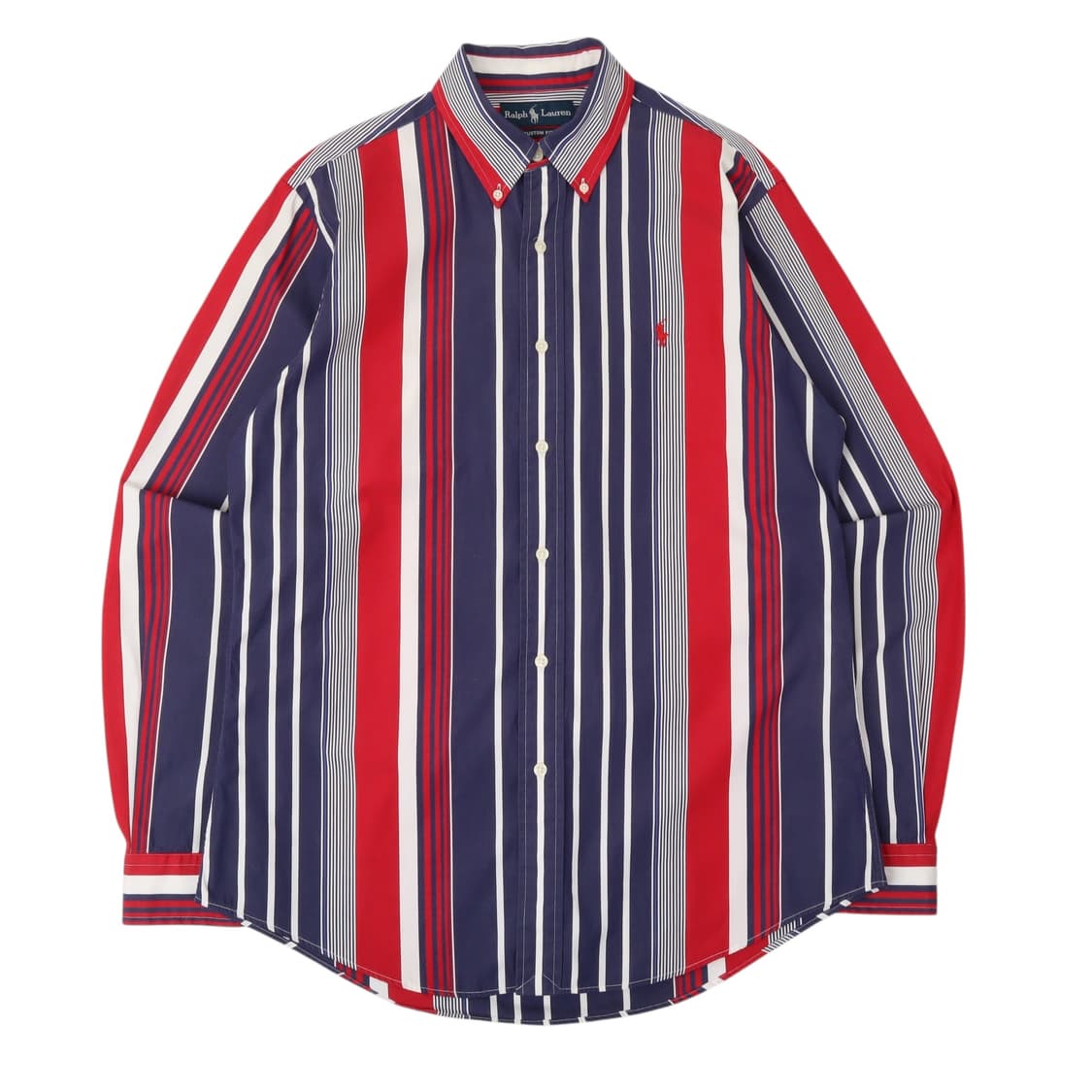 폴로 랄프로렌 네이비 믹스 스트라이프 커스텀핏 셔츠 상품이미지1
