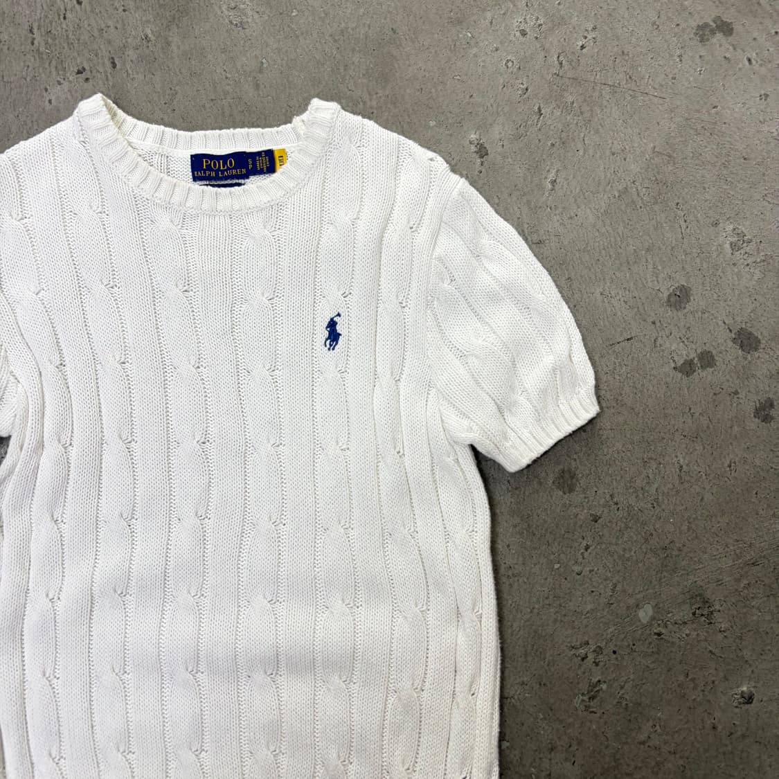 폴로 화이트 반팔 니트[2222] 상품이미지3