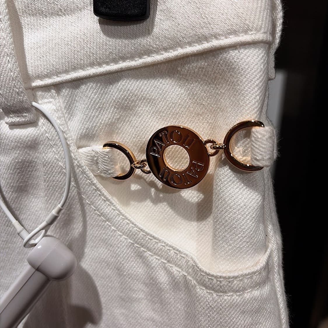 (정품/새상품) 파투 여성 화이트 플레어 데님 트라우저 팬츠 상품이미지3