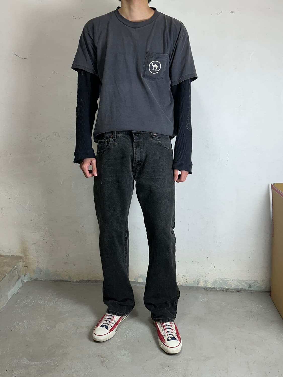 00's 리바이스 517 블랙 부츠컷 플레어진 상품이미지2