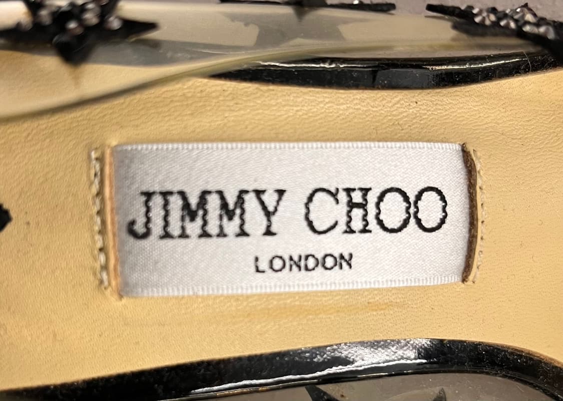 지미추 블랙 크리스탈 스타 스터드 힐 36 상품이미지3