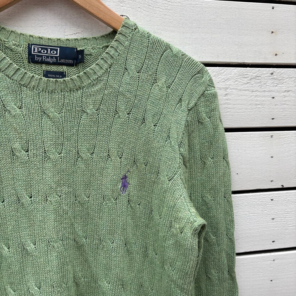 Polo 폴로 케이블 꽈배기 실크 니트 상품이미지3