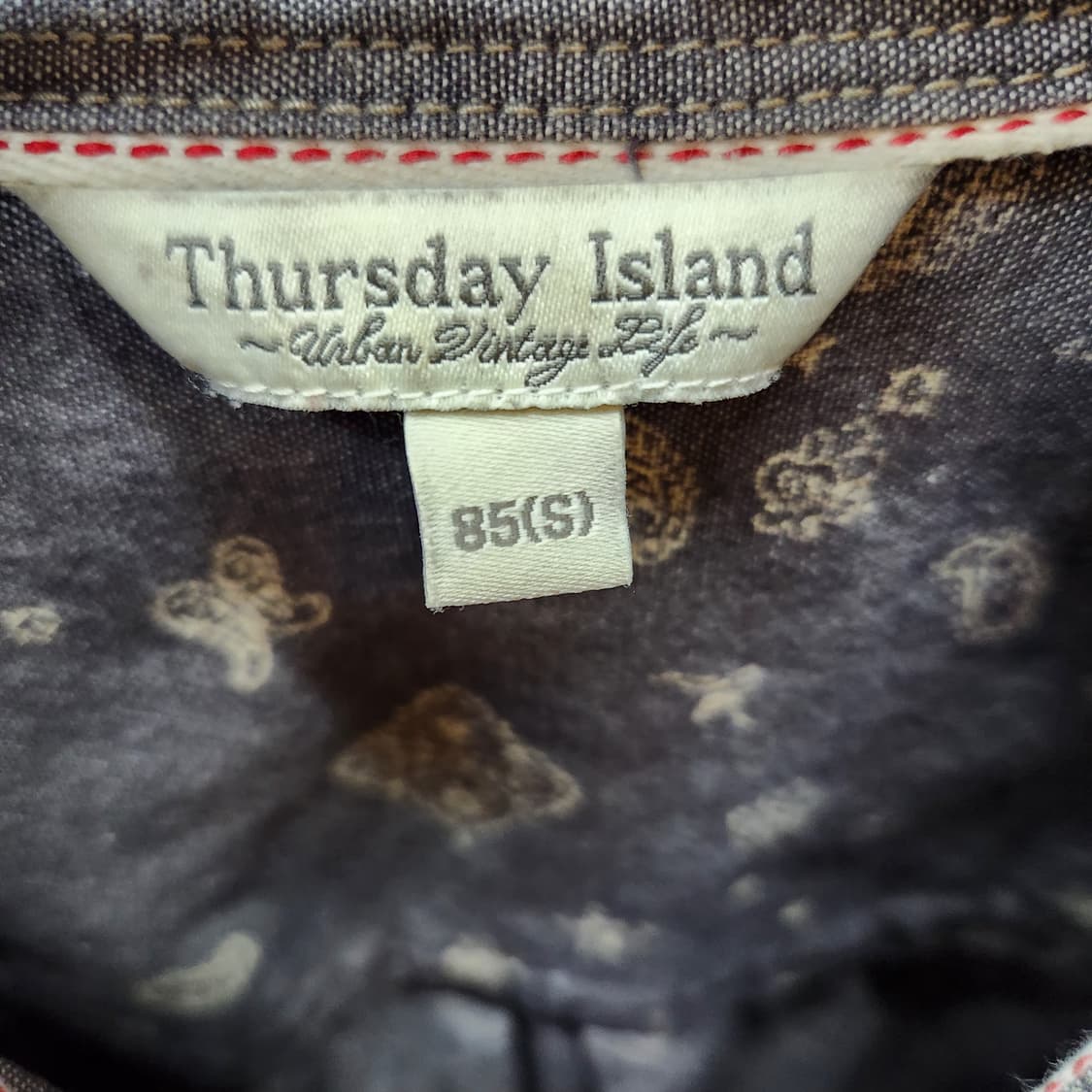 써스데이아일랜드 빈티지 페이즐리 패턴 웨스턴 셔츠 S(M) 상품이미지5