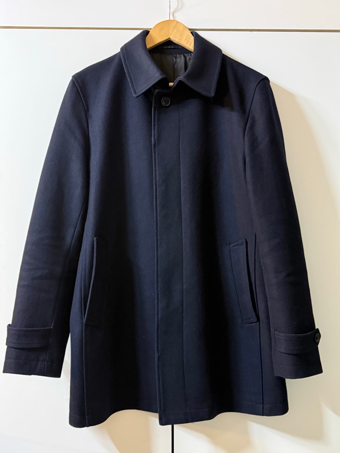Semi highneck half coat(dark navy) 상품이미지1