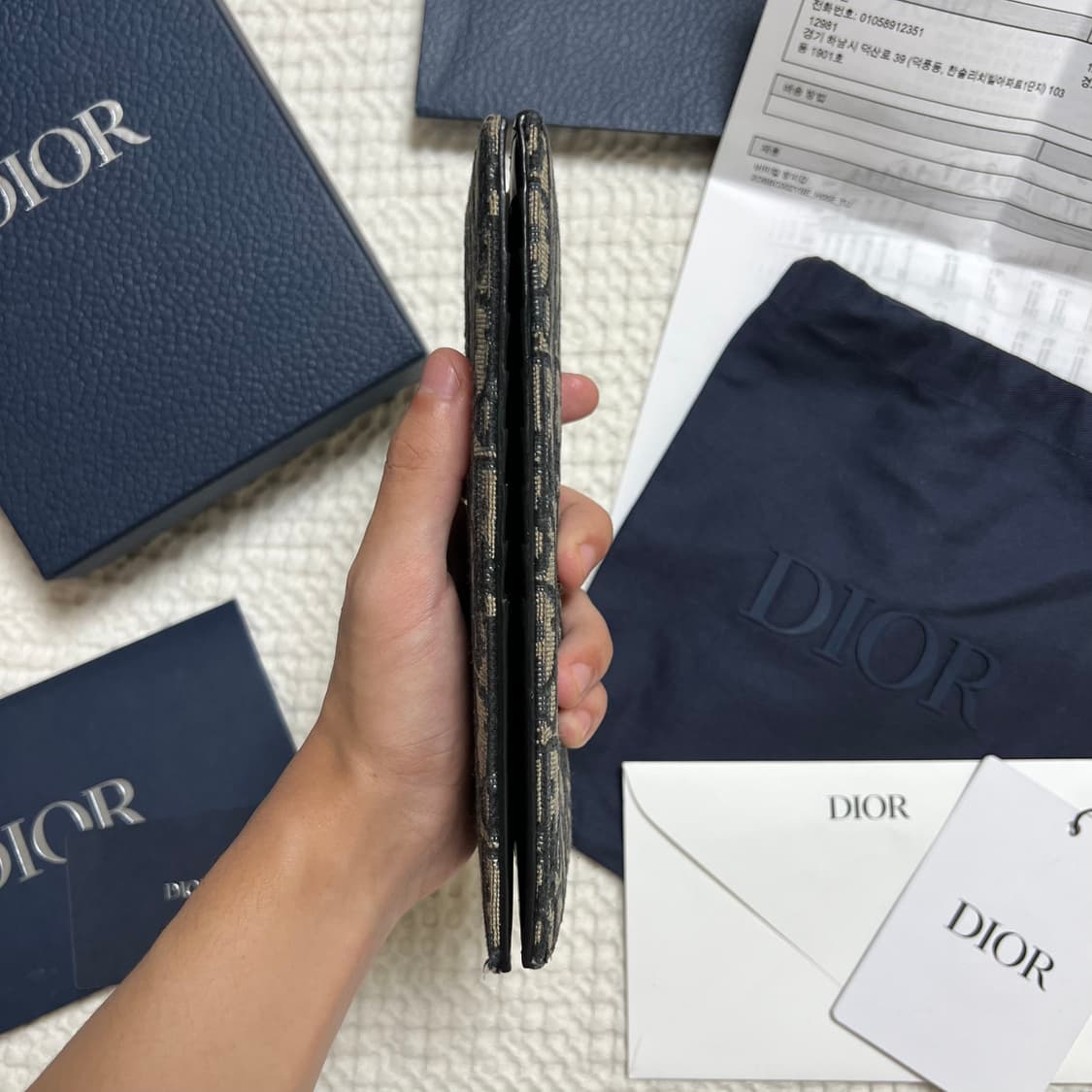 (새상품급 풀구성) 디올 오블리크 장지갑 상품이미지5
