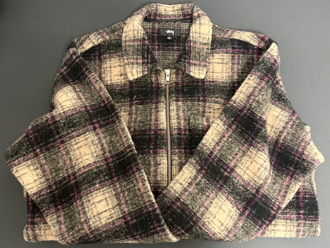 스투시 울 플레이드 체크집업  상품이미지1