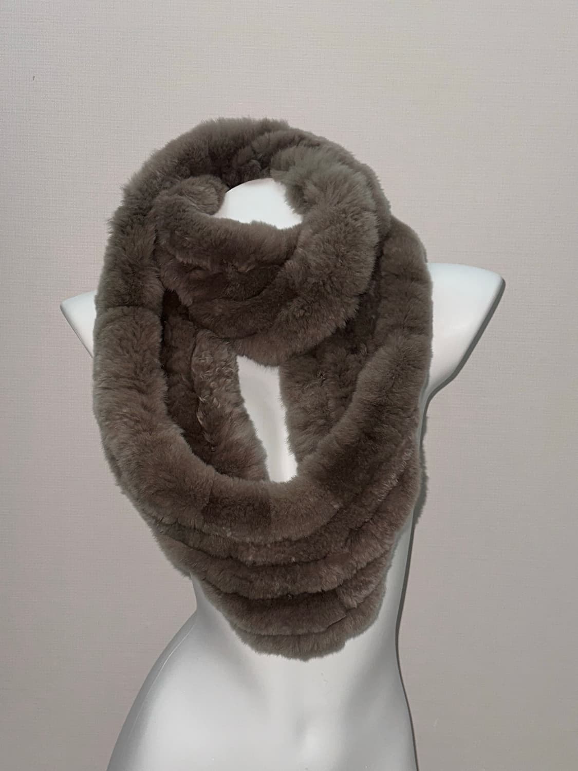 빈티지 모카베이지 토끼털 넥워머 상품이미지3