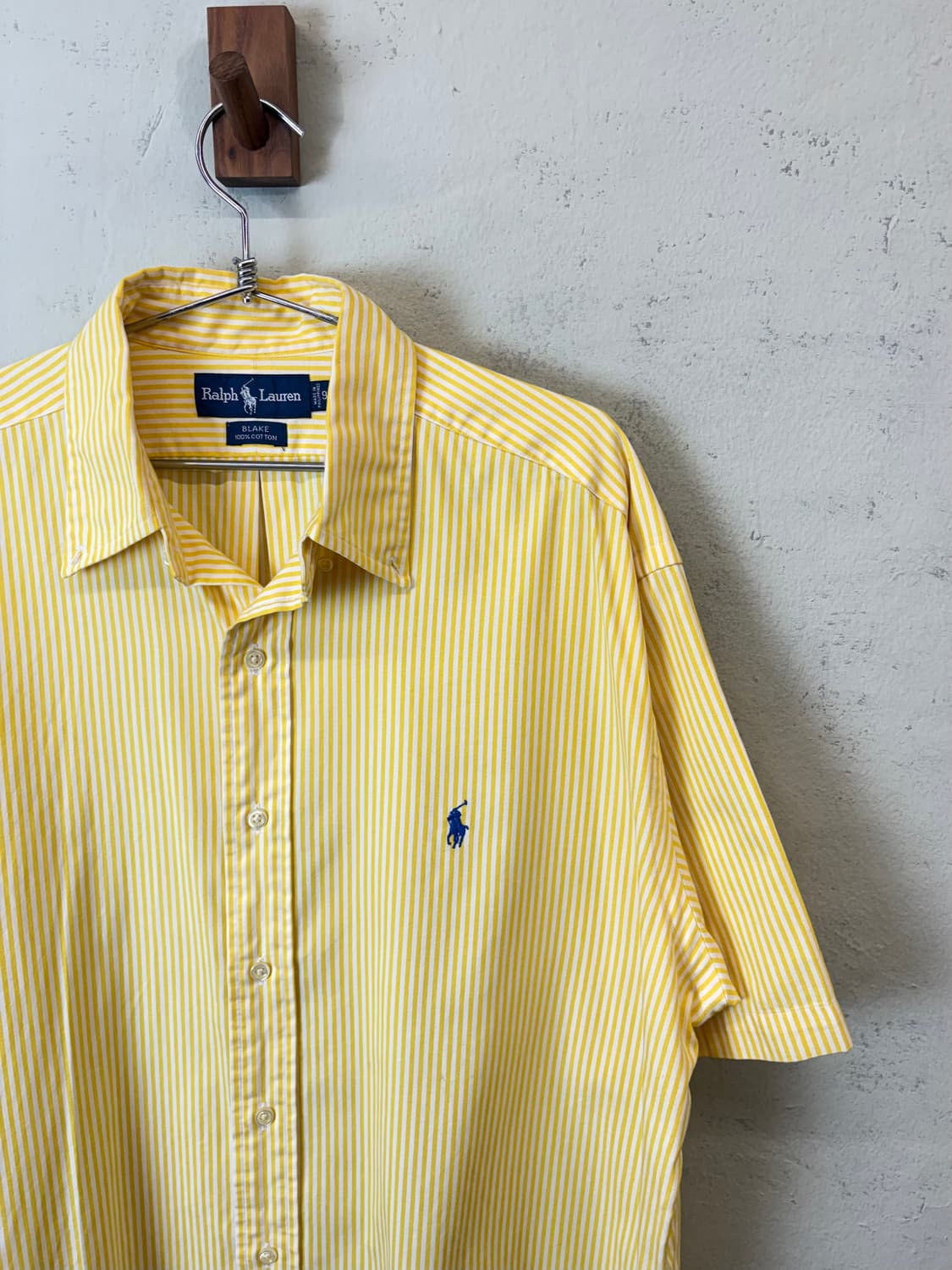폴로랄프로렌 빈티지 옐로우 스트라이프 반팔 셔츠 상품이미지2