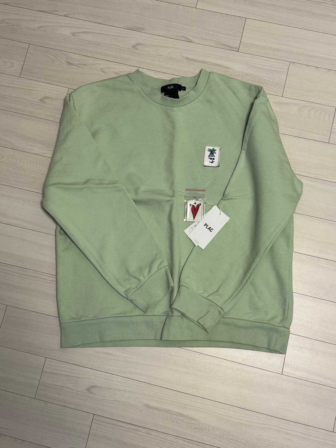 플랙 맨투맨 그린 상품이미지1