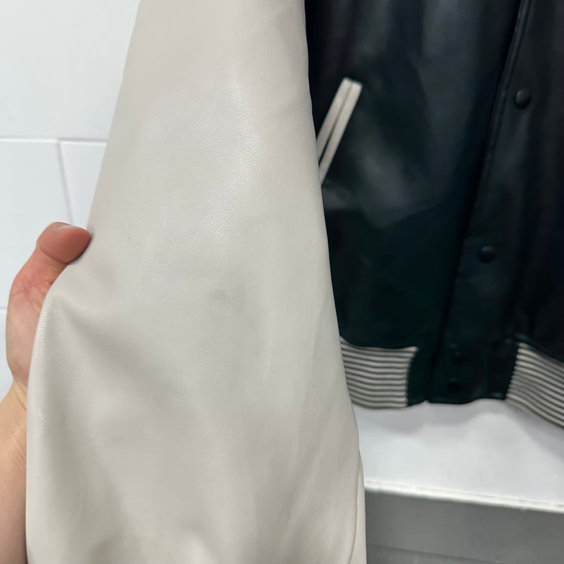 파르티멘토 레더 레글런 바시티 자켓 상품이미지6