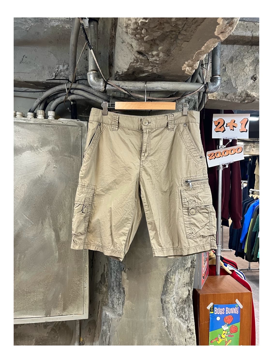 빈티지 카고 하프 팬츠 베이지 32 #csz3473 상품이미지1