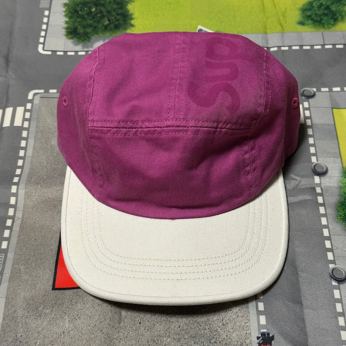 슈프림 투톤 트윌 탑 패널 캠프캡 마젠타  17ss 상품이미지1