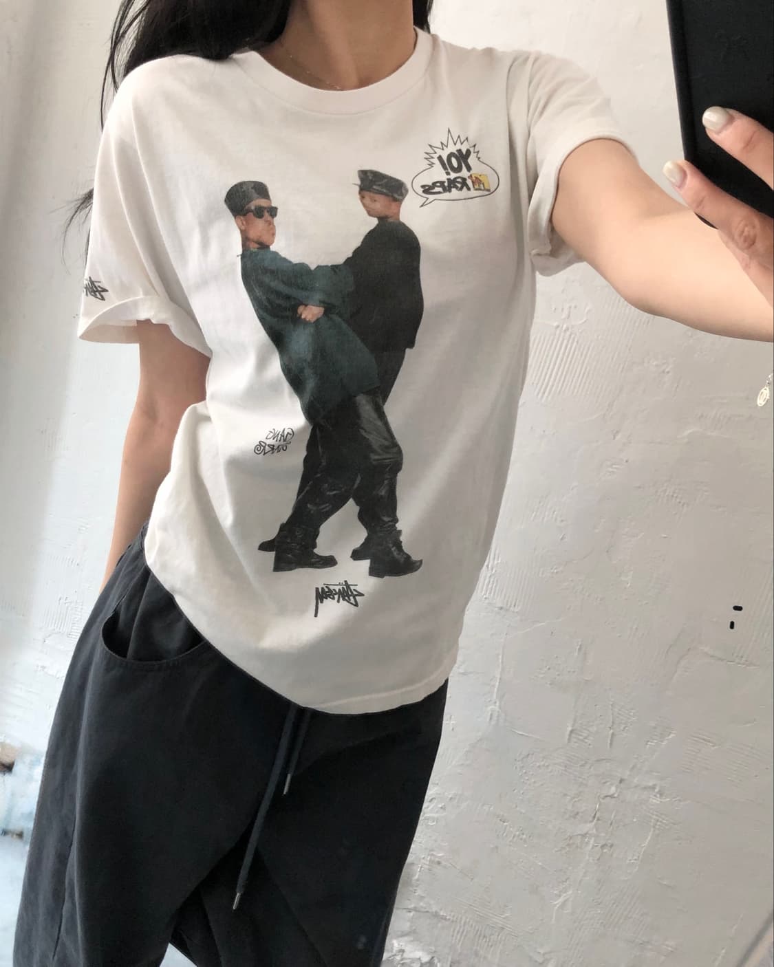 Stussy x MTV Raps 올드 스투시 갱스타 티셔츠 상품이미지1